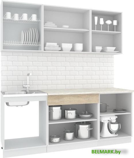 Кухня Кортекс-мебель Корнелия Экстра 2.0м (дуб сонома/венге/королевский опал) - фото2