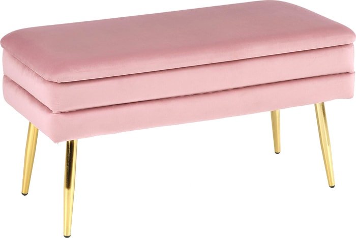 Пуфик Halmar Velva (розовый/золотой) - фото