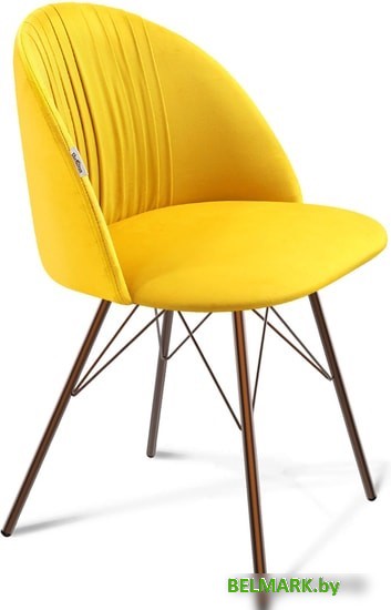 Стул Sheffilton SHT-ST35-1/S37 (имперский желтый/медный металлик) - фото