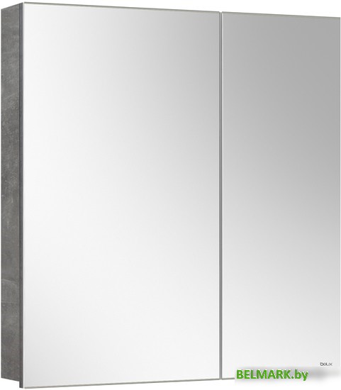 Belux Шкаф с зеркалом Стокгольм ВШ 70 (31, бетон чикаго светло-серый) - фото