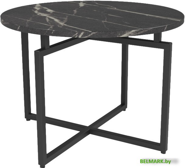 Журнальный столик Дабер 009 СЖ9.0.2.12 (белый/мрамор черный) - фото