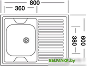 Кухонная мойка Kromevye EC 220 D (чаша слева) - фото2