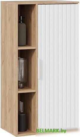 Шкаф распашной Трия Хилтон (дуб крафт золотой/белый матовый) - фото2