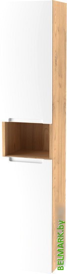 ЗОВ Шкаф-пенал для ванной Дион 150 DP150LHO0M9003MKV5 (белый матовый/дуб) - фото