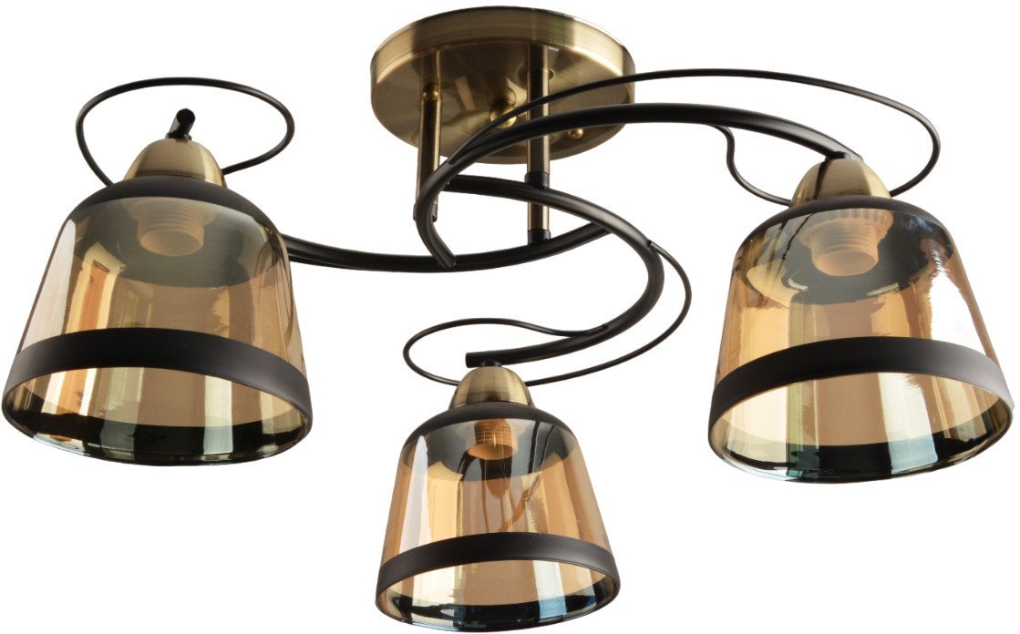 Люстра средней высоты Mirastyle BL-7605/3 AB+BK - фото