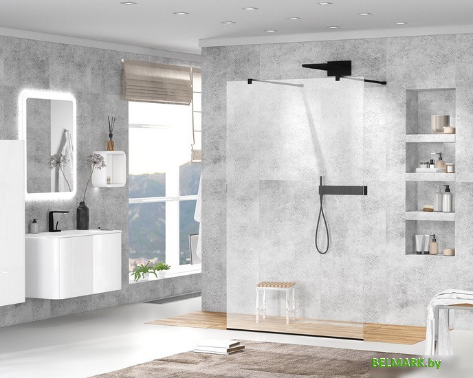 Душевая стенка Cezares LIBERTA-L-2-140-120-C-NERO - фото2