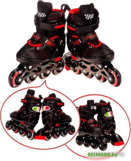 Роликовые коньки Favorit 8301-M-BK (р. 34-37) - фото2