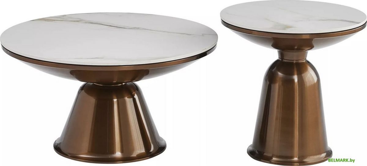 Журнальный столик Signal Vera (белый/медный) - фото2