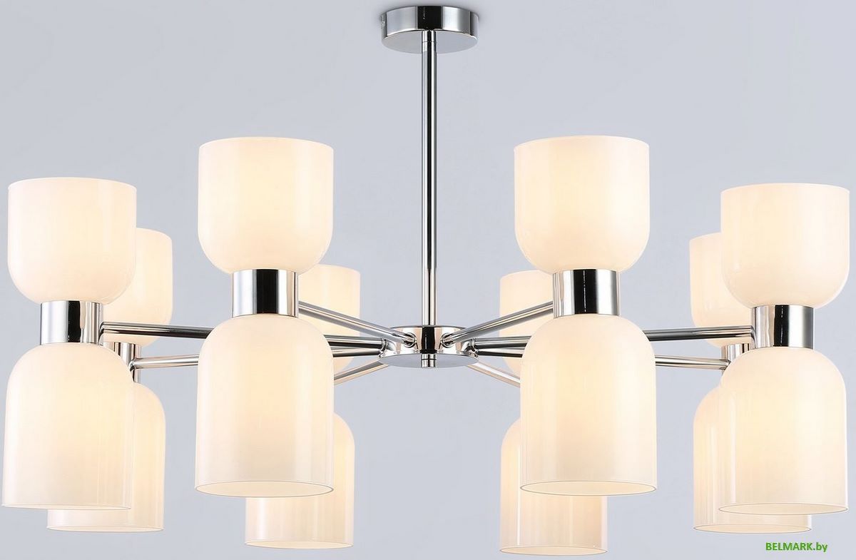 Подвесная люстра Ambrella LH56085/16 СH/FR (хром/белый матовый) - фото