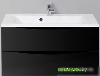 BelBagno Тумба под умывальник Marino-900-2C-SO-NL-P (nero laccato lucido) - фото