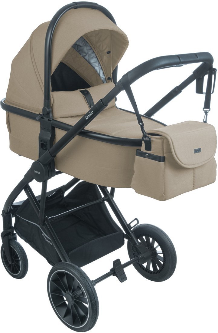 Универсальная коляска Indigo Desire (2 в 1, бежевый) - фото