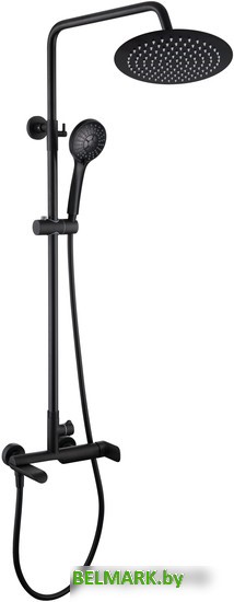 Душевая система Rubineta Olo BK + Ultra-10 SW DV3/4 BK 625123 - фото