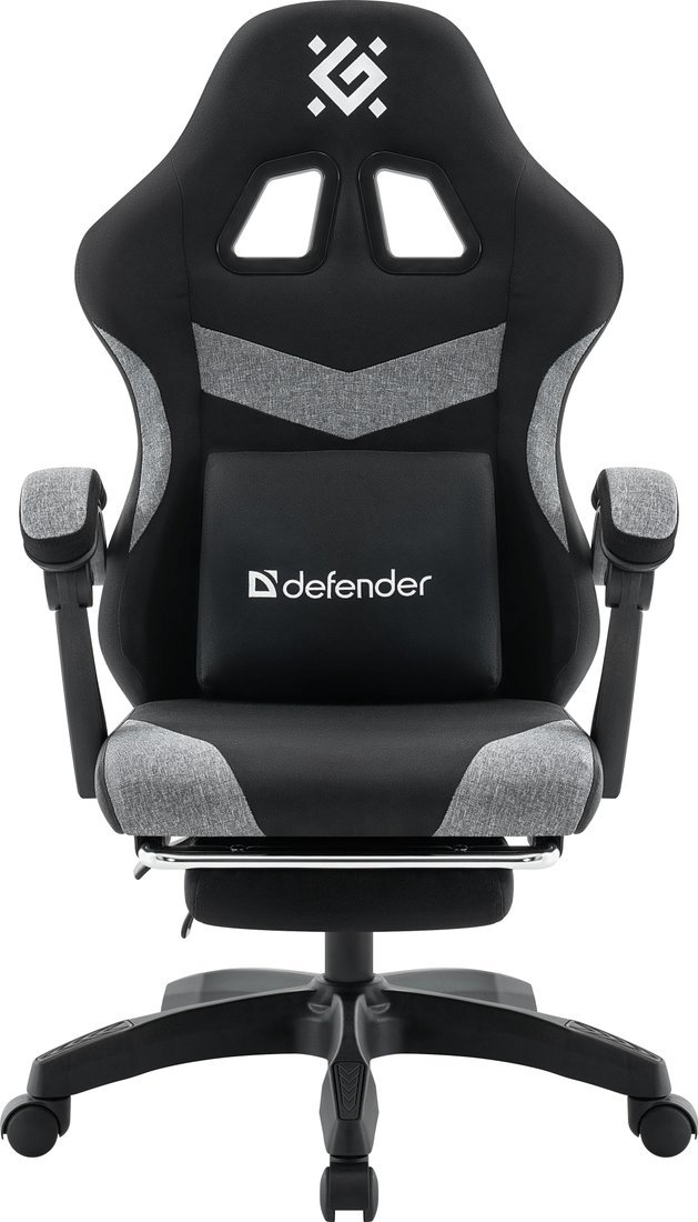 Игровое (геймерское) кресло Defender Runa Pro (черный/серый) - фото2