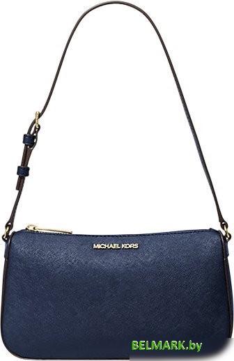 Женская сумка Michael Kors Jet Set Medium Saffiano Leather Pochette (Navy) - фото
