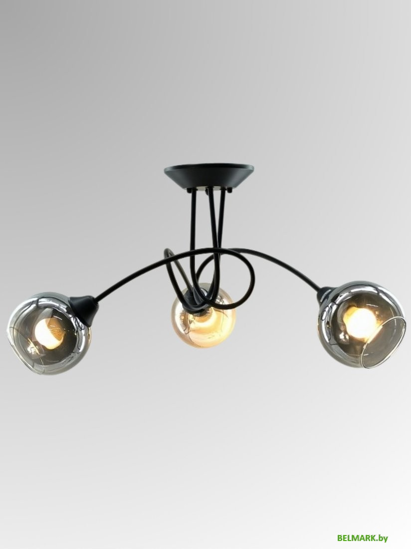 Люстра средней высоты Aitin Pro НПБ 02-3х60-102 S5140/3 (черный) - фото2