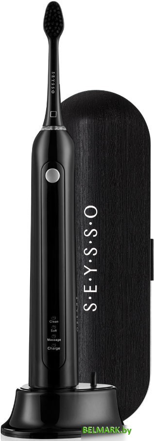 Электрическая зубная щетка Seysso Carbon Basic Black (с чехлом) - фото