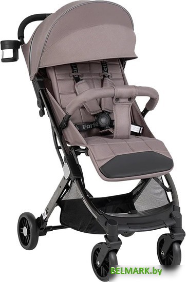 Коляска прогулочная «книга» Farfello Comfy Go Comfort CG-302 (серый/черный хром) - фото