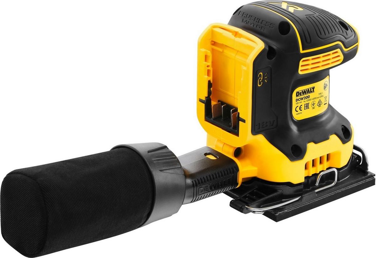 Виброшлифмашина DeWalt DCW200P2 (с 2-мя АКБ, кейс) - фото2