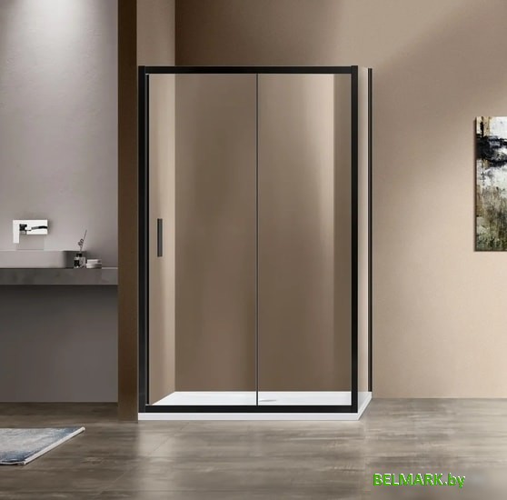 Душевой уголок Vincea Garda VSR-1G9012CLB (черный/прозрачное) - фото