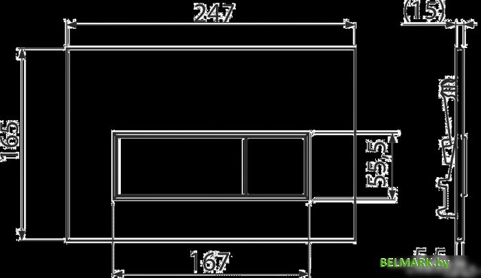 Панель смыва Alcaplast Thin M57-GM-M (metal-мат) - фото2