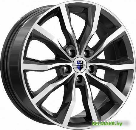 Литые диски K&K Портер 18x7.5" 5x108мм DIA 67.1мм ET 33мм алмаз черный - фото