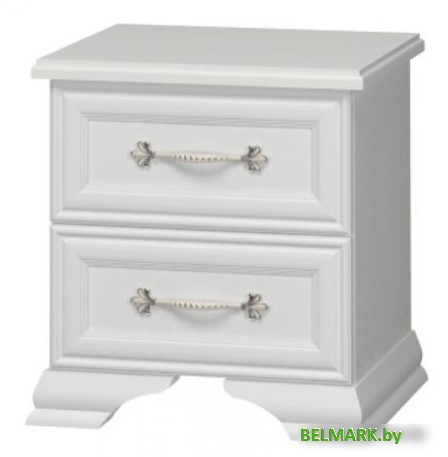 Тумба Bravo Мебель Грация 2ящ (белый-белый) - фото