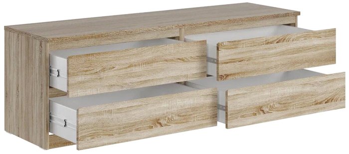 Тумба Mio Tesoro Мальта 4 ящика 160x54 2.05.02.030.3 (дуб сонома) - фото2