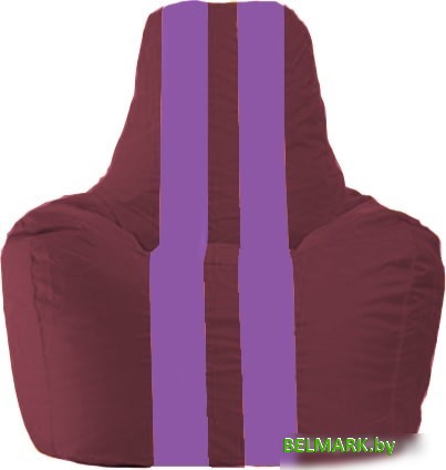 Кресло-мешок Flagman Спортинг С1.1-302 (бордовый/сиреневый) - фото