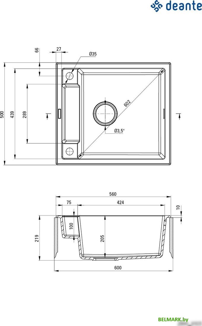 Кухонная мойка Deante ZRM_T103 - фото2