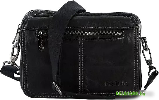 Мужская сумка Poshete 252-5997-BLK (черный) - фото
