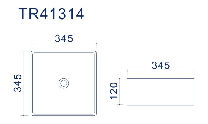 Умывальник Uptrend Roma Square (жемчужно белый) - фото2