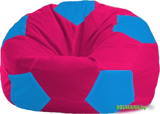 Кресло-мешок Flagman Мяч Стандарт М1.1-385 (малиновый/голубой) - фото