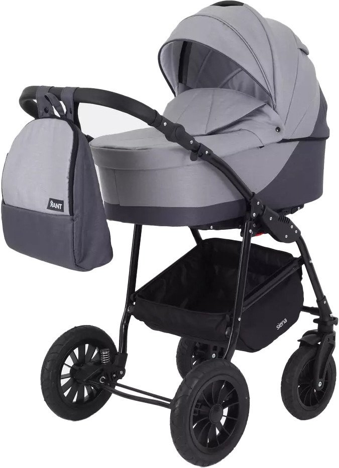 Универсальная коляска Rant Siena New (2 в 1, 02 темно-серый/светло-серый) - фото