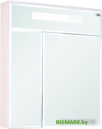 Onika Шкаф с зеркалом Сигма 60.01 (белый) [206034] - фото