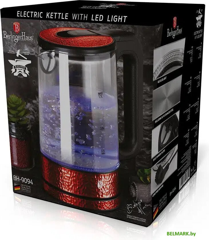 Электрический чайник Berlinger Haus BH-9094 Burgundy Collection - фото2
