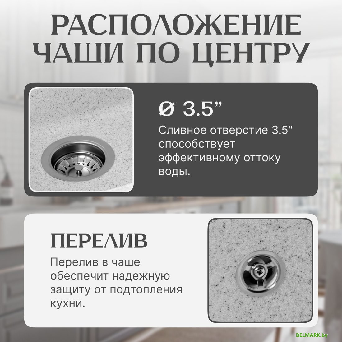 Кухонная мойка Saniteco Silva (серый) - фото2