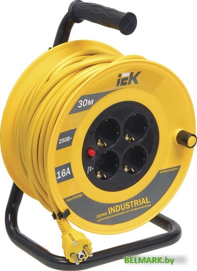 Удлинитель IEK УК30 WKP15-16-04-30 (30 м, желтый) - фото