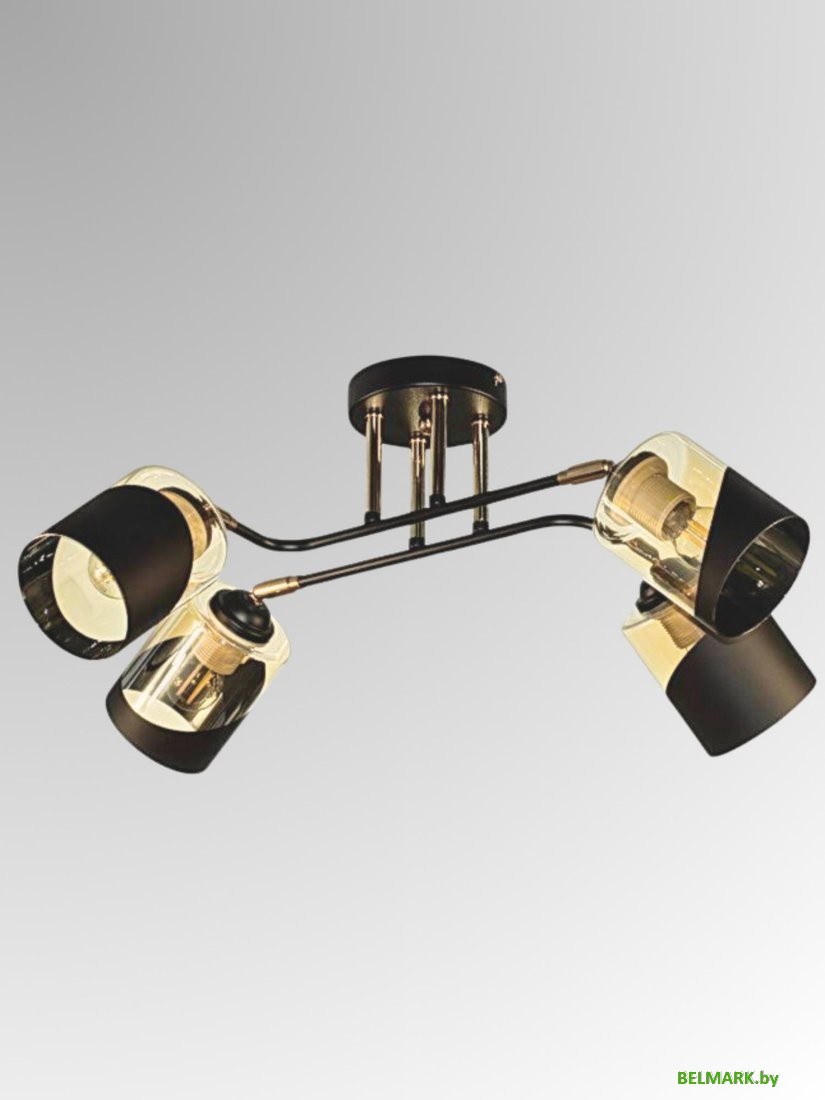 Спот Aitin Pro НПБ 02-4x60-101 XA1564B/4 (черный/золото) - фото