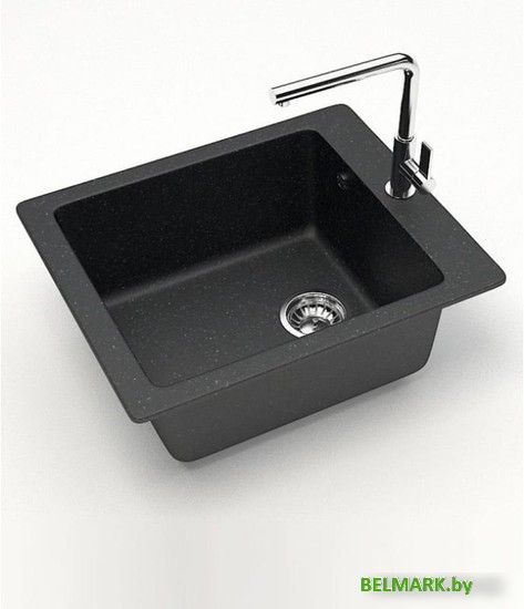 Кухонная мойка Teymi Helmi 50x42 T120104 (черный матовый) - фото2