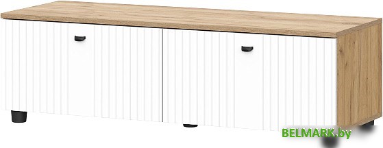 Тумба SV-Мебель Милан 00-00107348 (дуб золотой/белый матовый) - фото