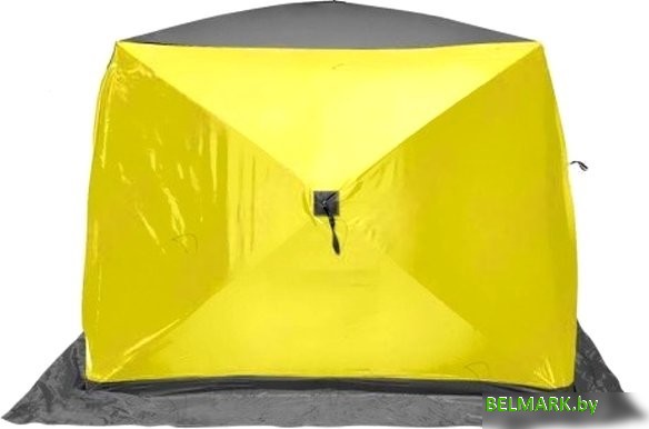 Палатка Premier Fishing Куб Лонг-2 зимняя PR-WFS-2L-YG (желтый/серый) - фото