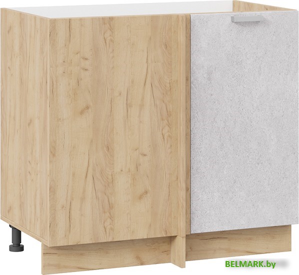 Шкаф напольный Трия Гранита 1Н9У (дуб крафт золотой/бетон снежный) - фото