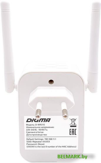 Усилитель Wi-Fi Digma D-WR310 - фото2