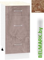 Шкаф напольный Кортекс-мебель Корнелия Лира НШ40р3ш (оникс/мадрид) - фото