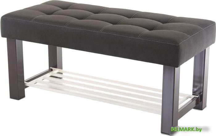 Банкетка AMC Lux 4 с полкой ткань коричневый/коричневый/бежевый 4.2Б100223 - фото