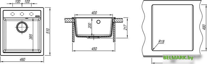 Кухонная мойка Florentina Липси 460 (бежевый) - фото2
