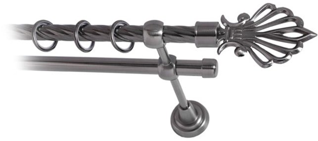 Lm Decor Веер (антрацит, витая, 3.6м 16мм, 2 ряда) - фото