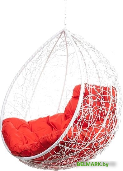 Подвесное кресло BiGarden Tropica BS без стойки (белый/красный) - фото