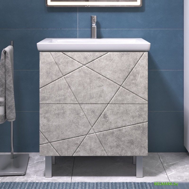 Vigo Тумба под умывальник Geometry 700-0-2 Фостер (бетон) - фото2