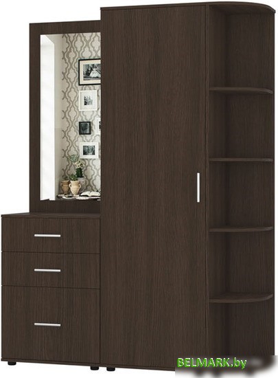 Стенка Интермебель Визит-3 (дуб венге) - фото